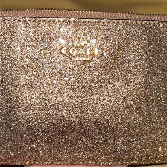 Coach Sparkling Gold Wristlet - Picture 13 of 16